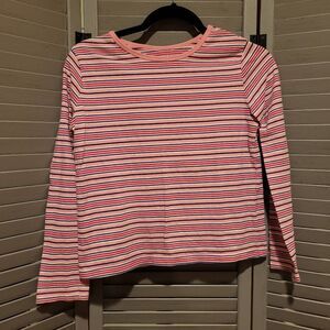 Circo Girls Pink and Purple Striped Long Sleeve Shirt- Size L